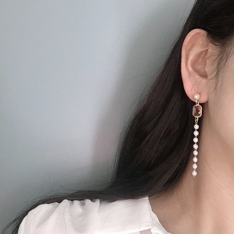 White Pearl Crystal Long Section E0018