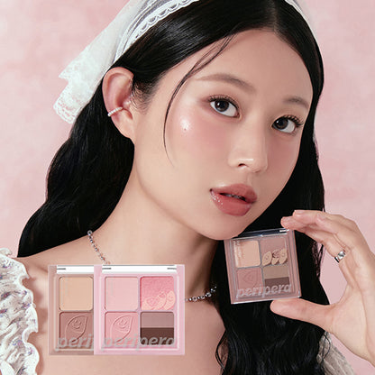peripera 4色口袋眼影盤 (Pink Haguma系列)