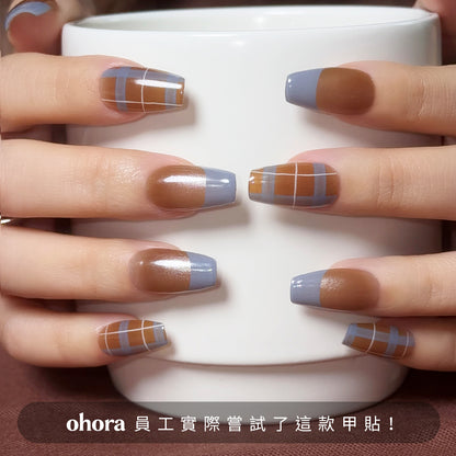 ohora N Marron Check ND-163-J
