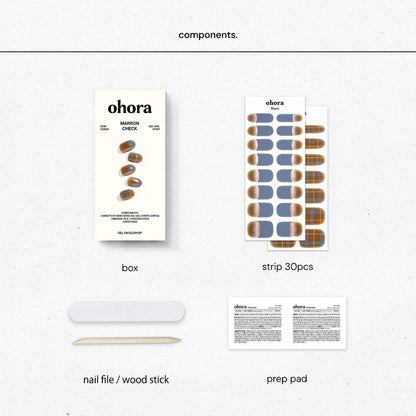 ohora N Marron Check ND-163-J