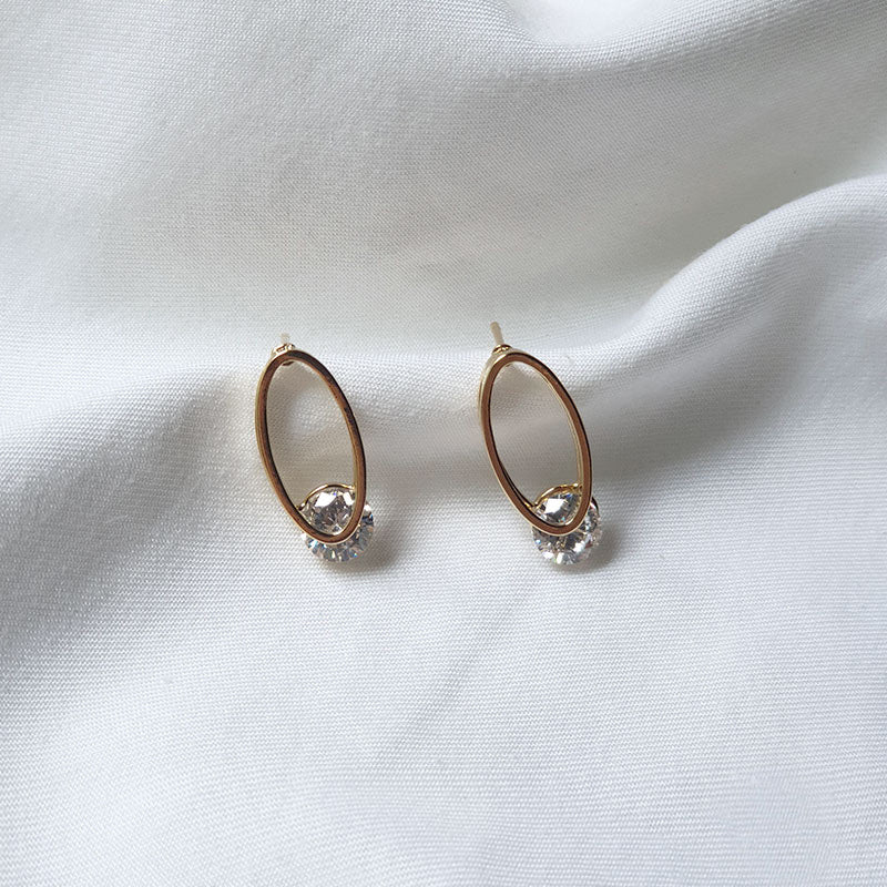 Ring small square earrings E0056