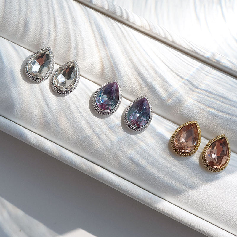 Drop Shape Crystal Earrings E0057