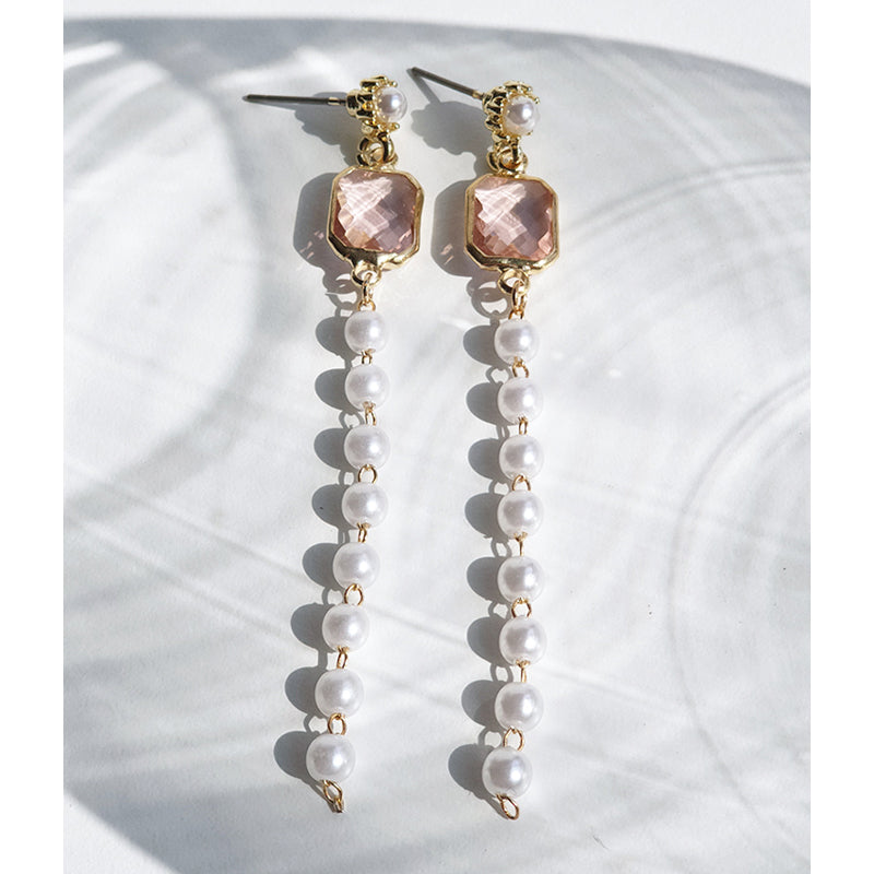 White Pearl Crystal Long Section E0018